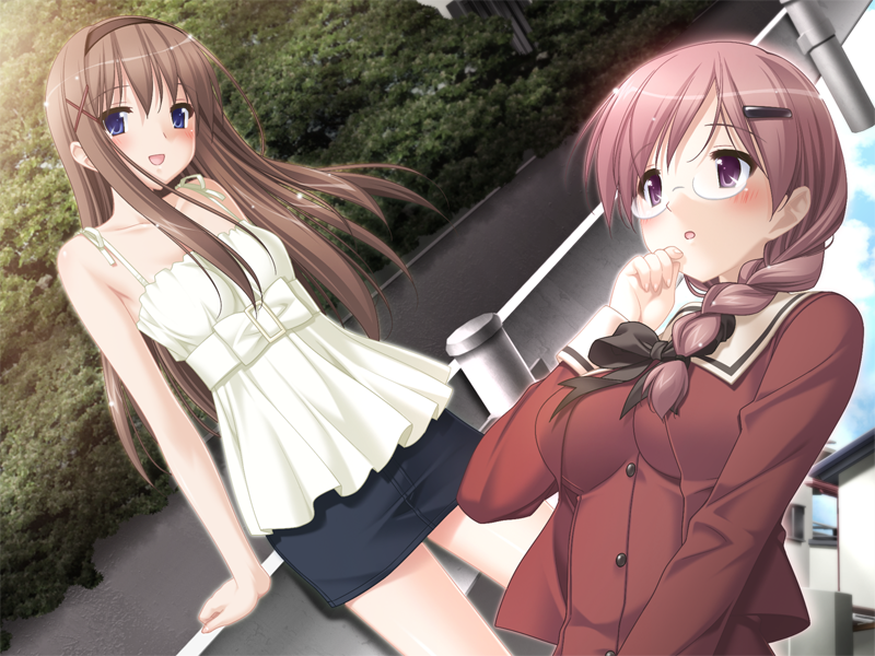 kitajima kaede and kitajima sara (sono hanabira ni kuchizuke wo) drawn by kani_biimu