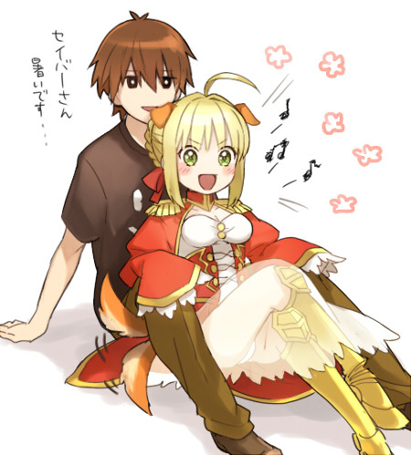 nero claudius and kishinami hakuno (fate and 1 more)