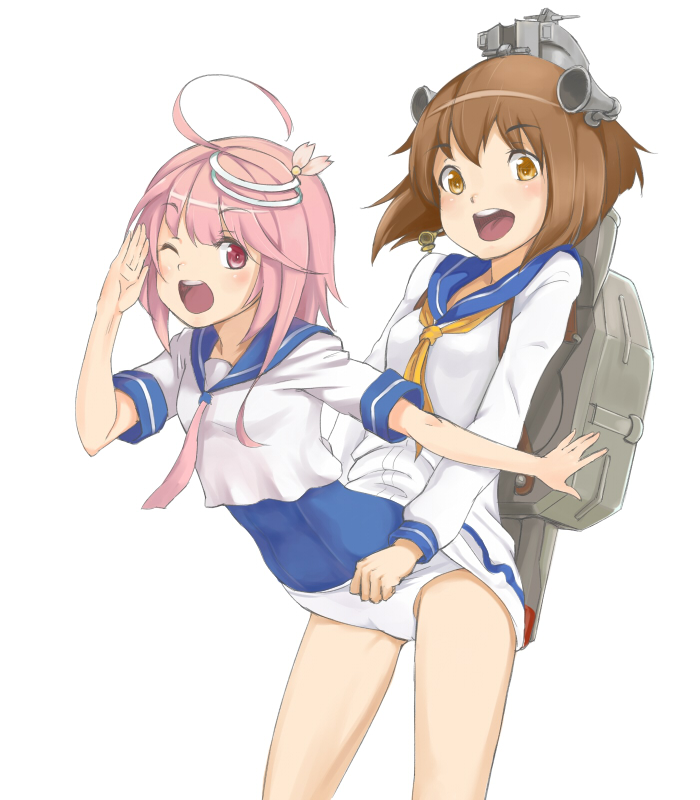 yukikaze and i-58 (kantai collection) drawn by peperoncirno