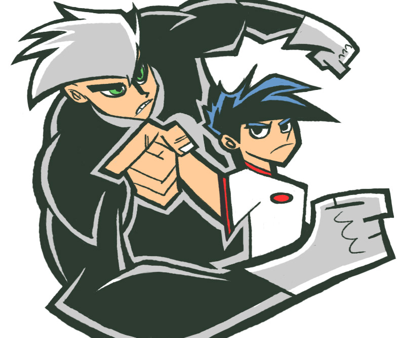 danny fenton and danny phantom (jojo no kimyou na bouken and 1 more) drawn by drawfag