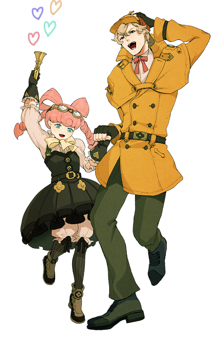 herlock sholmes and iris wilson (ace attorney and 1 more) drawn by tamami