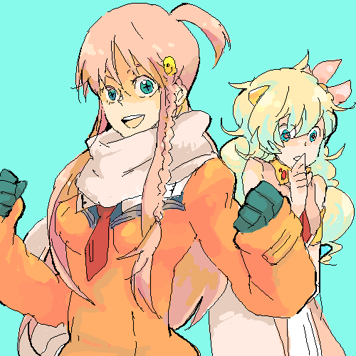 nia teppelin and nono (tengen toppa gurren lagann and 3 more)