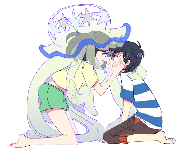 selene, elio, and nihilego (pokemon and 1 more) drawn by atsumi_yoshioka