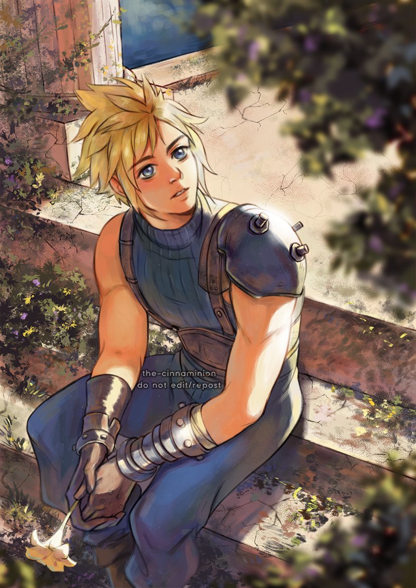 cloud strife (final fantasy and 2 more) drawn by thar_chandran