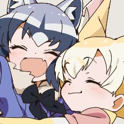 common raccoon and fennec (kemono friends) drawn by satou_asuka