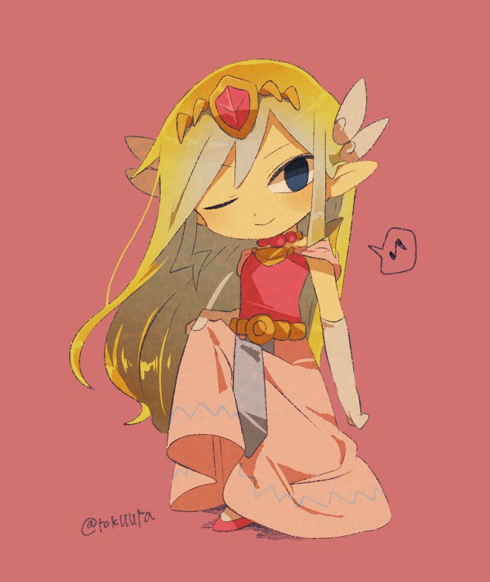 princess zelda and toon zelda (the legend of zelda and 2 more) drawn by tokuura