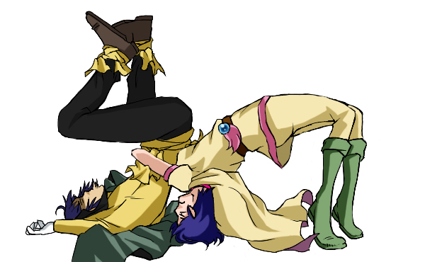 amelia wil tesla seyruun and xelloss (slayers) drawn by sara_(pon38)