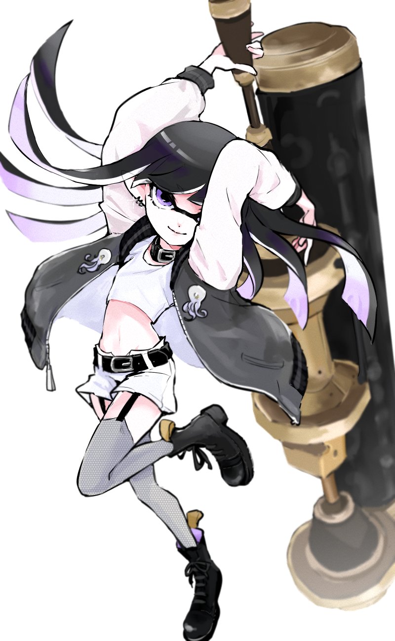 inkling player character and inkling girl (splatoon) drawn by imaikuy0