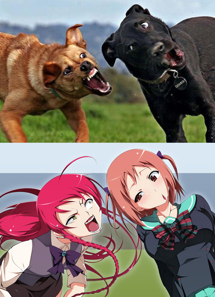 sasaki chiho and yusa emi (hataraku maou-sama!) drawn by tanabe_kyou