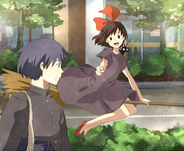 kiki, jiji, and shou (studio ghibli and 2 more) drawn by yotora