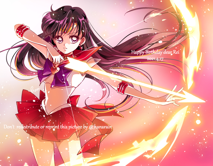 hino rei, sailor mars, and super sailor mars (bishoujo senshi sailor moon and 1 more) drawn by sarashina_kau
