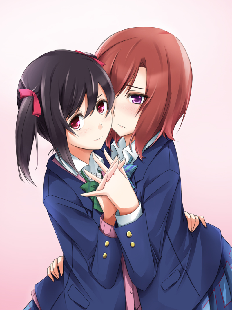 nishikino maki and yazawa nico (love live! and 1 more) drawn by ribi