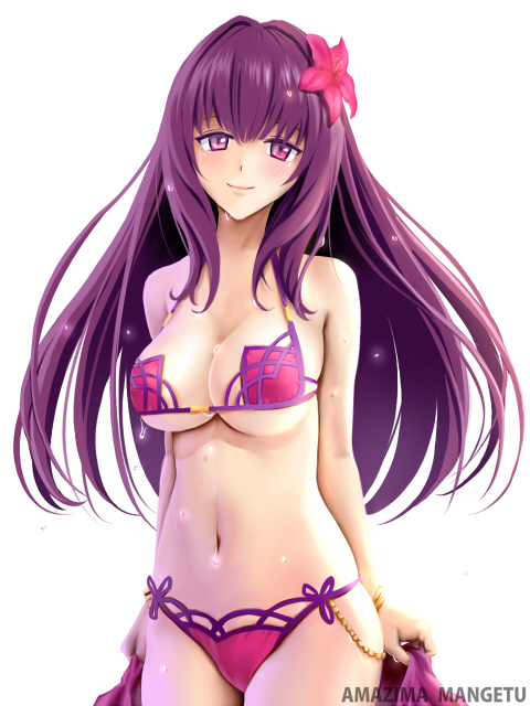scathach (fate and 1 more) drawn by amazima_mangetu