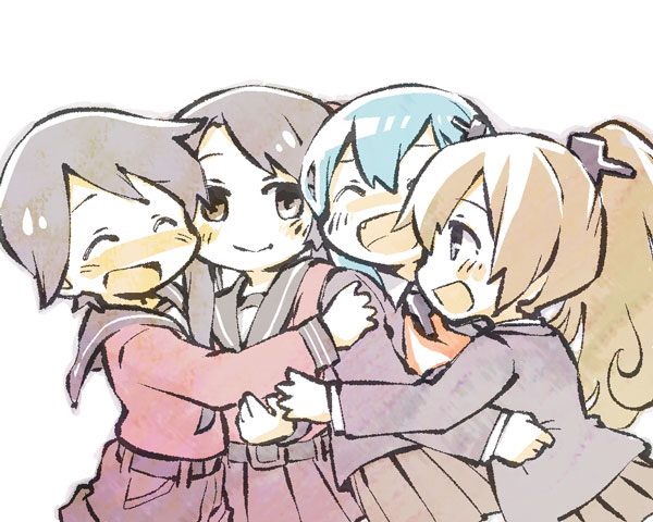 suzuya, kumano, mogami, and mikuma (kantai collection) drawn by konno_akikaze