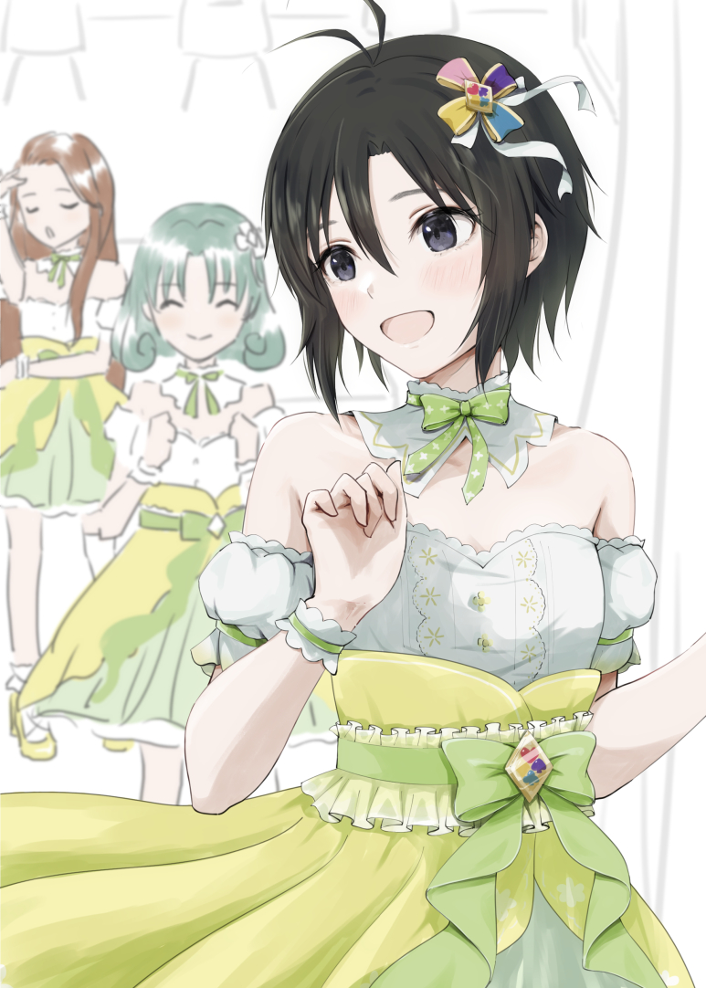 kikuchi makoto, minase iori, and tokugawa matsuri (idolmaster and 3 more) drawn by mogskg
