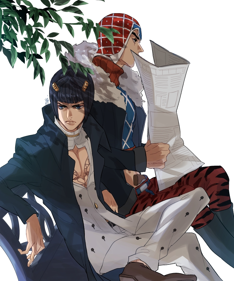 bruno bucciarati and guido mista (jojo no kimyou na bouken and 1 more) drawn by byon
