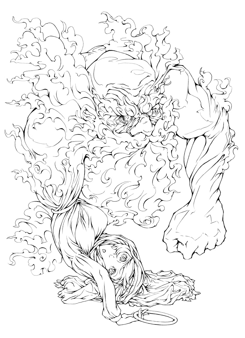 kumoi ichirin, unzan, and eddie (touhou and 1 more) drawn by yuukou