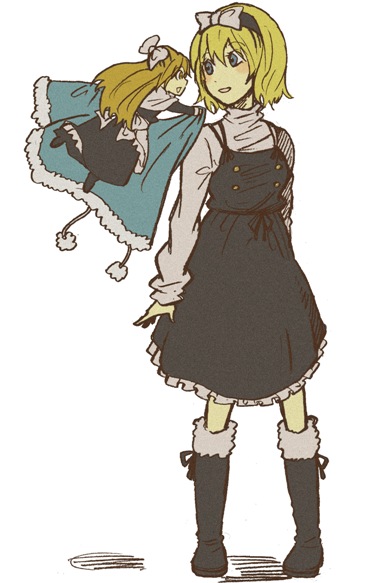 kirisame marisa, alice margatroid, and shanghai doll (touhou) drawn by charin