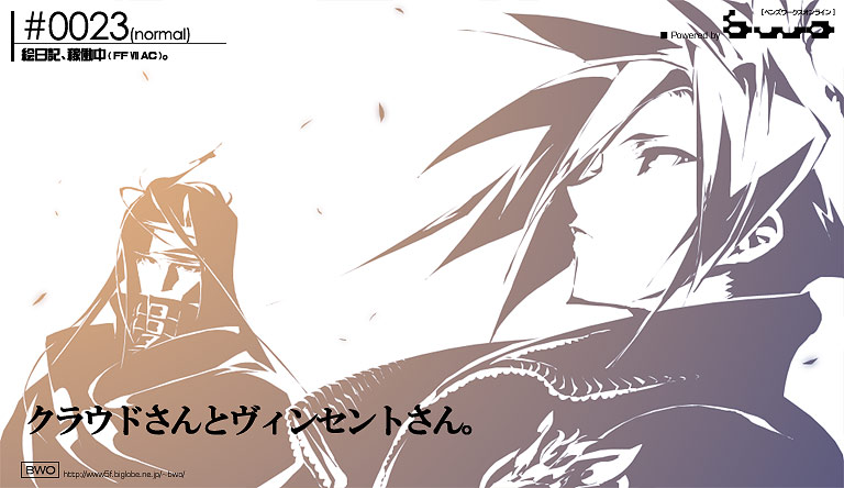 cloud strife and vincent valentine (final fantasy and 2 more) drawn by itou_ben