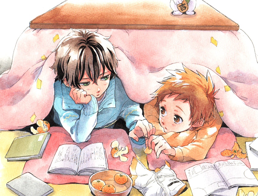 oreki houtarou and fukube satoshi (hyouka) drawn by hirayoshi_ami