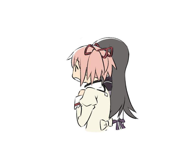 akemi homura and kaname madoka (mahou shoujo madoka magica and 1 more) drawn by oda_takayuki
