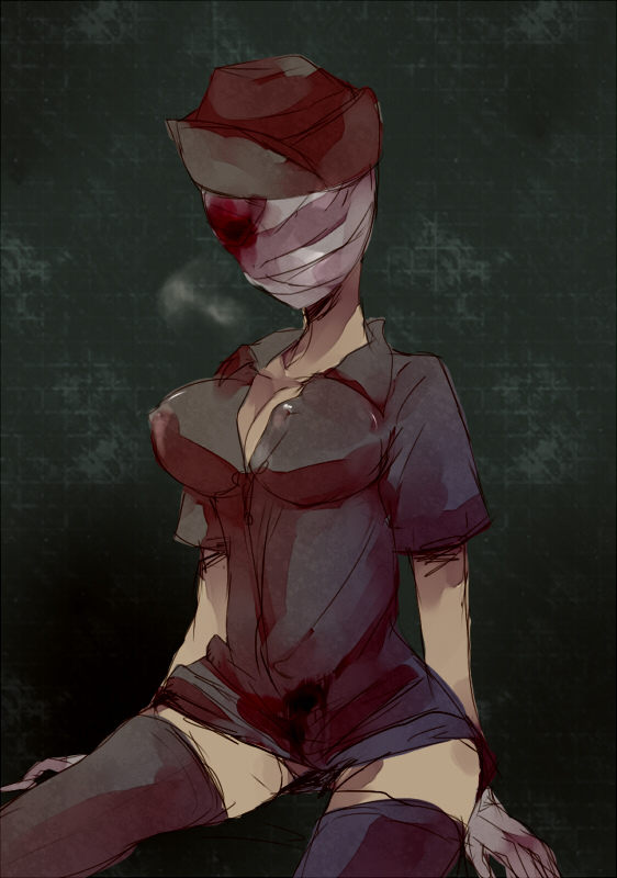 bubble head nurse (silent hill and 1 more) drawn by yukama_(blackwaltz)