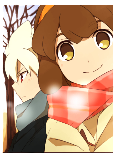 hakuryuu and nanobana kinako (inazuma eleven and 2 more) drawn by sekina