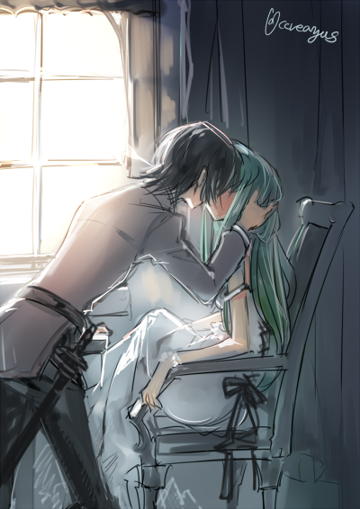 c.c. and lelouch vi britannia (code geass) drawn by creayus