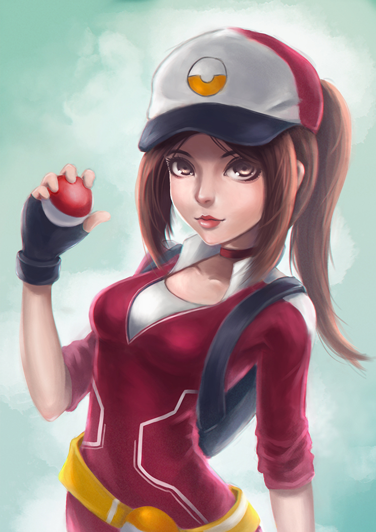 female protagonist (pokemon and 1 more) drawn by jun_roar