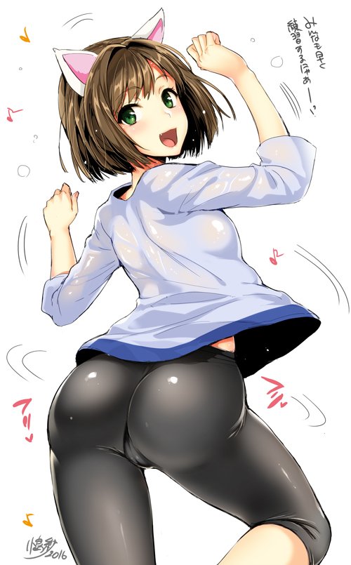maekawa miku (idolmaster and 1 more) drawn by kojima_saya
