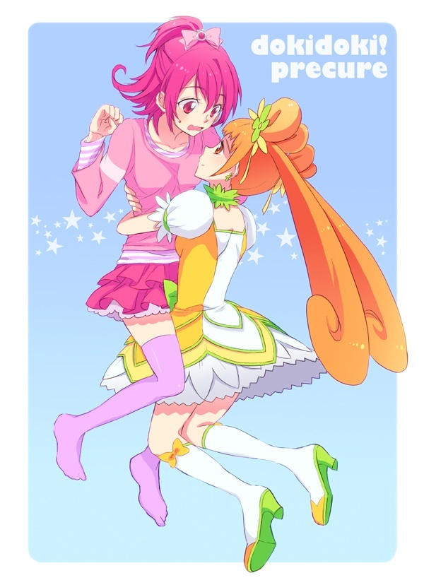 aida mana, yotsuba alice, and cure rosetta (precure and 1 more) drawn by mofuko