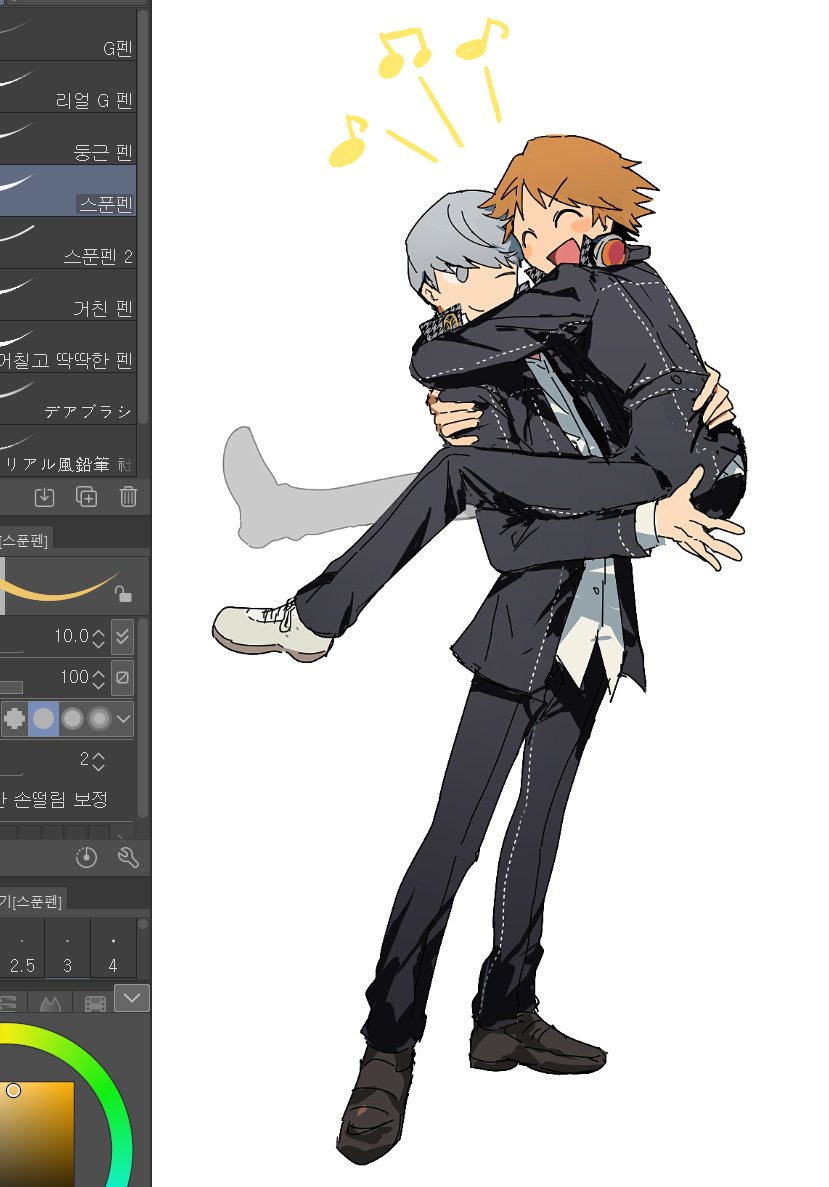 narukami yu and hanamura yousuke (persona and 1 more) drawn by nt_26