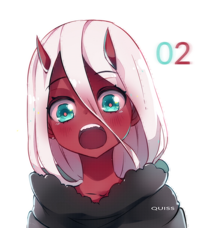 zero two (darling in the franxx) drawn by quiss