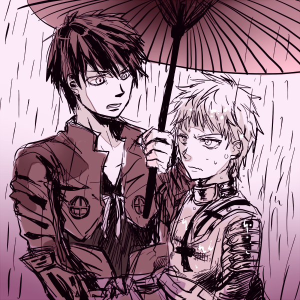 shimazu toyohisa and jeanne d'arc (drifters) drawn by totte