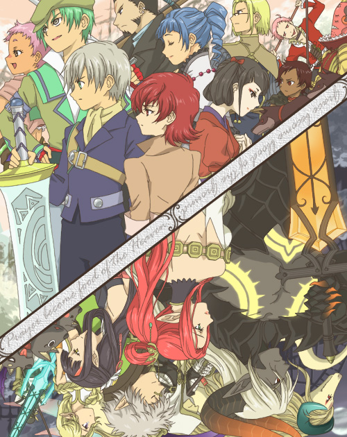 ruca milda, iria animi, spada belforma, ange serena, hermana larmo, and 17 more (tales of and 1 more) drawn by cer and tempyou_kango