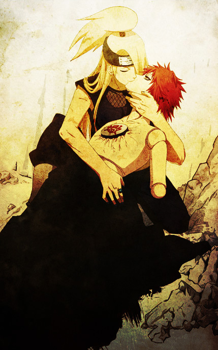 deidara and sasori (naruto and 1 more) drawn by noro_(king)
