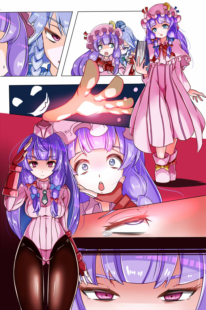 izayoi sakuya and patchouli knowledge (touhou and 2 more) drawn by mimochiku