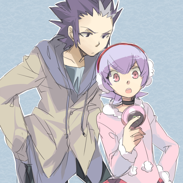 kawamura ami and sendou daiki (danball senki) drawn by mudo_(saji)