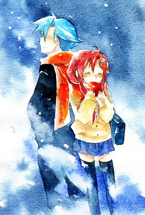 yoko littner and kamina (tengen toppa gurren lagann) drawn by takemyaa