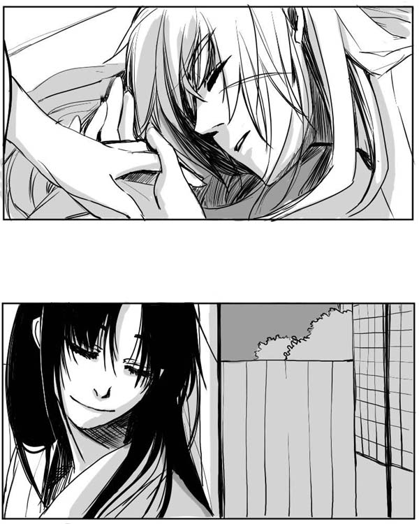 himura kenshin and kamiya kaoru (rurouni kenshin) drawn by kimu_(risatoko)