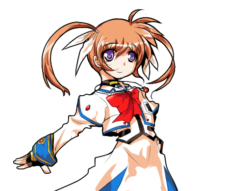 takamachi nanoha and raising heart (lyrical nanoha and 2 more) drawn by kazeshima_tokadame
