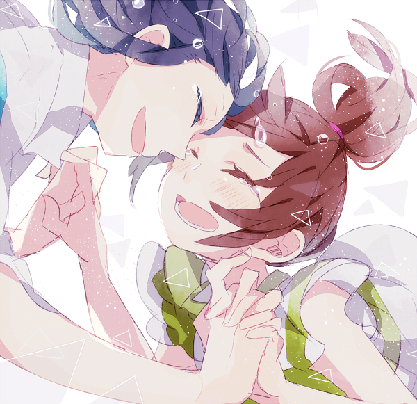 ogino chihiro and haku (sen to chihiro no kamikakushi) drawn by chidori_(@rom)