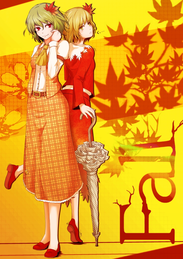 kazami yuuka and aki shizuha (touhou) drawn by wakashinoda_kei