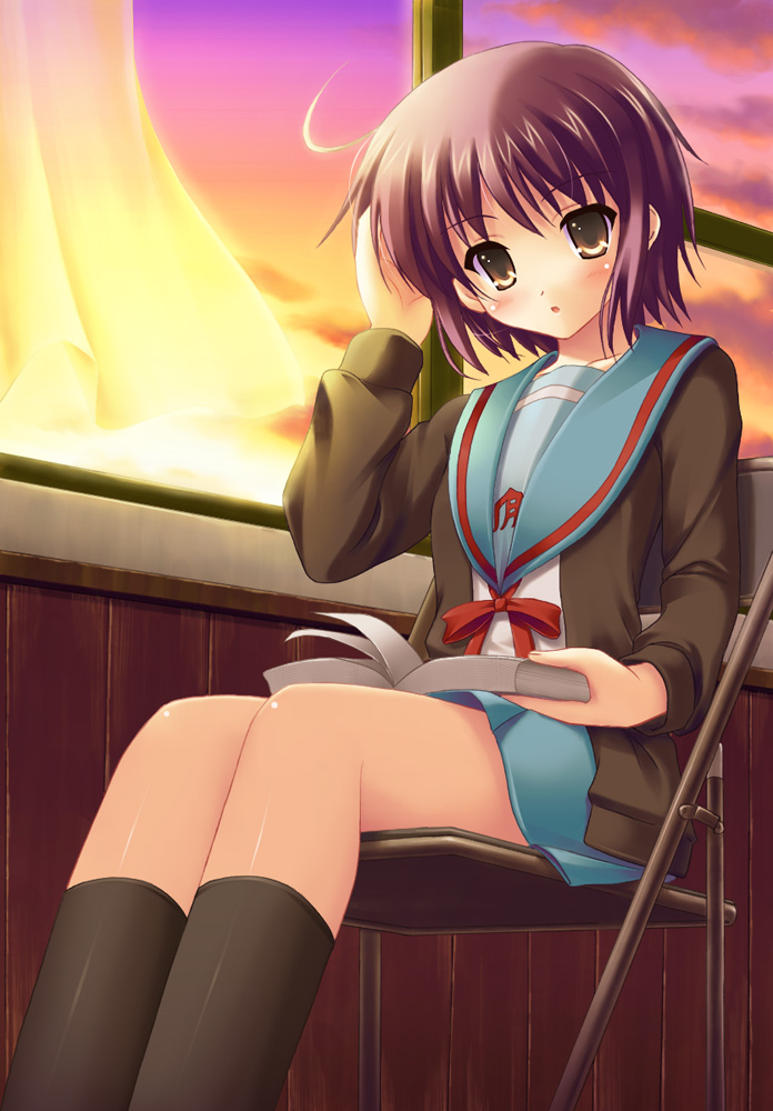 nagato yuki (suzumiya haruhi no yuuutsu) drawn by uehiro