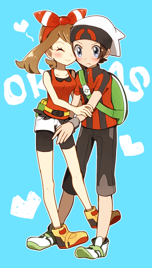 may and brendan (pokemon and 1 more) drawn by ako_(ako0905)