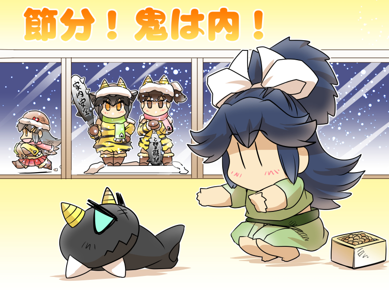 kaga, haruna, nagato, katsuragi, and i-class destroyer (kantai collection) drawn by hisahiko