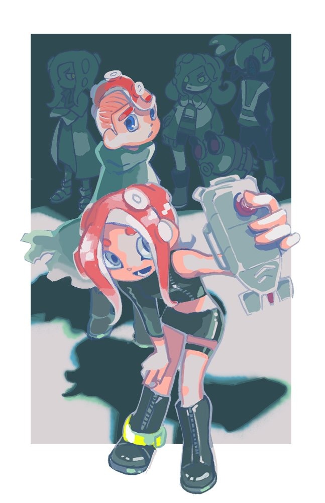 inkling player character, octoling player character, octoling girl, inkling boy, agent 8, and 7 more (splatoon and 2 more) drawn by katou_(osoraku)