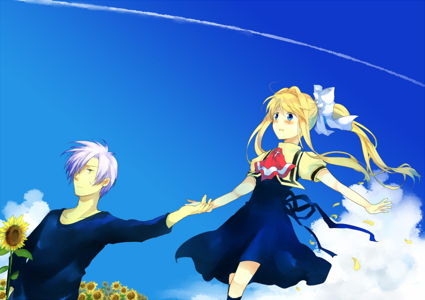 kamio misuzu and kunisaki yukito (air) drawn by takana_(nanao)