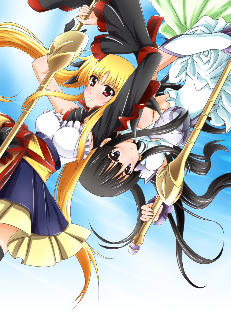 akiyama mio, fate testarossa, kazanari tsubasa, maria cadenzavna eve, mizuki nana, and 1 more (k-on! and 3 more) drawn by diesel-turbo
