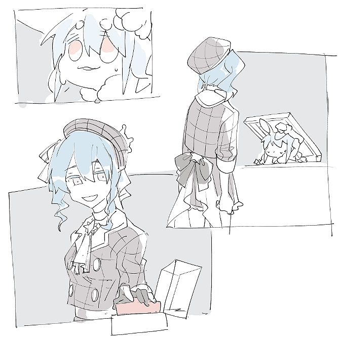 hoshimachi suisei and usada pekora (hololive and 1 more) drawn by nazo_urobune